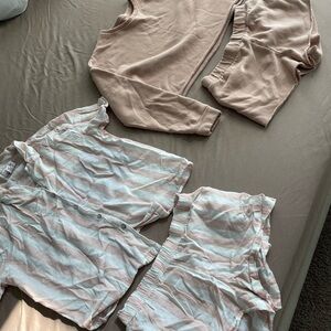 Striped Pajama Set and Solid Lounge Set